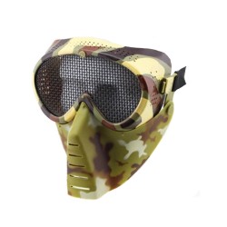 Sensei Mask (Camo), Your face and eye protection is one of the most important decisions you make in airsoft - it will greatly affect your enjoyment of the game, as different types of protection have different properties; some are quite bulky making it dif
